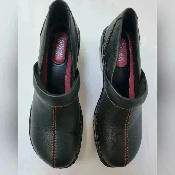 Canyon River Blues Black Slip On Clogs NWOT All Man Made Size 8 - Picture 2 of 4